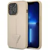 Image de Guess GUHCP14LPSATLE iPhone 14 Pro 6,1" be owy/beige étui rigide SaffianoTriangle Logo (Apple iPhone 14 Pro), Coque pour téléphone portable, Beige