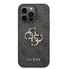 Image de Coque pour iPhone 14 Pro avec Monogramme et Logo 4G en Métal Guess Gris foncé