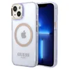Image de Coque pour iPhone 14 Série Gold Outline Compatible MagSafe Kate Spade Violet