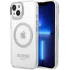 Image de Guess GUHMP14MHTRMS iPhone 14 Plus 6,7" srebrny/silver hard case Metal Outline Magsafe (Apple iPhone 14 Plus, Apple iPhone 15 Plus), Coque pour téléphone portable, Argent