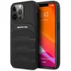 Image de Mercedes AMG AMHCP14LGSEBK iPhone 14 Pro 6,1" czarny/black hardcase Leather Debossed Lines (Apple iPhone 14 Pro), Coque pour téléphone portable, Noir