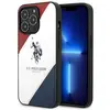 Image de U.S. Polo Étui en cuir double cheval pour iPhone 14 Pro (Apple iPhone 14 Pro), Coque pour téléphone portable, Bleu, Rouge, Blanc