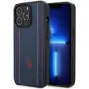 Image de U.S. Polo Étui pour iPhone 14 ProLeather Stitched Lines (Apple iPhone 14 Pro), Coque pour téléphone portable, Bleu