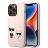 Image de Karl Lagerfeld Silicone Liquide Karl & Choupette MagSafe - Coque pour iPhone 14 Pro Max (Rose)