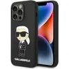 Image de Karl Lagerfeld KLHCP14LSNIKBCK iPhone 14 Pro 6,1" étui rigide czarny/black Silicone Ikonik (Apple iPhone 14 Pro), Coque pour téléphone portable, Noir