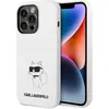 Image de Karl Lagerfeld KLHCP14XSNCHBCH iPhone 14 Pro Max 6,7" étui rigide bia?y/white Silicone Choupette (Apple iPhone 14 Pro Max), Coque pour téléphone portable, Blanc