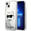 Image de Karl Lagerfeld KLHCP14MLNHCCS iPhone 14 Plus 6.7" argent/argent hardcase paillettes tête de Choupette (Apple iPhone 14 Plus), Coque pour téléphone portable, Argent
