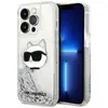 Image de Karl Lagerfeld KLHCP14XLNHCS iPhone 14 Pro Max 6.7" argent/argent hardcase paillettes Tête de Choupette (Apple iPhone 14 Pro Max), Coque pour téléphone portable, Argent