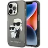 Image de Karl Lagerfeld KLHCP14LHNKCTGK iPhone 14 Pro 6,1" czarny/black hardcase Gliter Karl&Choupette (Apple iPhone 14 Pro), Coque pour téléphone portable, Transparent, Gris, Noir
