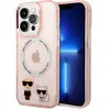Image de Karl Lagerfeld KLHMP14LHKCP iPhone 14 Pro 6.1" étui rigide rose/rose Karl & Choupette Aluminum (Apple iPhone 14 Pro), Coque pour téléphone portable, Pink, Rose