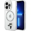 Image de Karl Lagerfeld KLHMP14LHNKCIT iPhone 14 Pro 6,1" étui rigide transparent Iconic Karl&Choupette Magsafe (Apple iPhone 14 Pro), Coque pour téléphone portable, Argent, Transparent