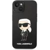 Image de Karl Lagerfeld KLHMP14MSNIKBCK iPhone 14 Plus 6.7" étui rigide noir/noir Silicone Ikonik Magsafe (Apple iPhone 14 Plus), Coque pour téléphone portable, Noir
