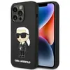 Image de Karl Lagerfeld KLHMP14LSNIKBCK iPhone 14 Pro 6,1" étui rigide czarny/black Silicone Ikonik Magsafe (Apple iPhone 14 Pro), Coque pour téléphone portable, Noir