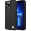 Image de BMW Étui BMHCP14XSILBK "iPhone 14 Pro Max 6.7" noir/noir logo métal en silicone (Apple iPhone 14 Pro Max), Coque pour téléphone portable, Noir