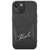 Image de Coque pour iPhone 14 Plus avec Porte Carte Rigide Élégant Karl Lagerfeld Noir