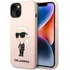 Image de Karl Lagerfeld KLHCP14MSNIKBCP iPhone 14 Plus 6.7" étui rigide rose/rose Silicone Ikonik (Apple iPhone 14 Plus, Apple iPhone 15 Plus), Coque pour téléphone portable, Pink
