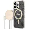 Image de Guess Zestaw GUBPP13XH4EACSK Étui+chargeur iPhone 13 Pro Max czarny/black hard case 4G Print MagSafe (Apple iPhone 13 Pro Max), Coque pour téléphone portable, Noir