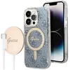 Image de Guess Zestaw GUBPP14XH4EACSB Etui+ chargeur iPhone 14 Pro Max 6,7" niebieski/blue hard case 4G Print (Apple iPhone 14 Pro Max), Coque pour téléphone portable, Bleu, Multicolore