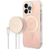 Image de Guess Zestaw GUBPP13LH4EACSP Etui+ chargeur iPhone 13 Pro ró owy/pink hard case 4G Print MagSafe (Apple iPhone 13 Pro), Coque pour téléphone portable, Pink