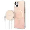 Image de Guess Zestaw GUBPP14MH4EACSP Case+ Charger iPhone 14 Plus 6.7" ró owy/pink hard case 4G Print MagSaf (Apple iPhone 14 Plus, Apple iPhone 15 Plus), Coque pour téléphone portable, Pink, Rose