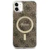 Image de Guess Zestaw GUBPN61H4EACSW Etui+Charger iPhone 11 6,1" br zowy/brown hard case 4G Print MagSafe (Apple iPhone 11), Coque pour téléphone portable, Marron