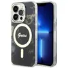 Image de Guess GUHMP14LHTMRSK iPhone 14 Pro 6.1" noir/black hardcase Golden Marble MagSafe (Apple iPhone 14 Pro), Coque pour téléphone portable, Noir