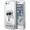 Image de Karl Lagerfeld KLHCI8LNKHCH iPhone 7/8/ SE 2020/2022 argent/argent hardcase paillettes Karl Head (Apple iPhone 7, Apple iPhone 8), Coque pour téléphone portable, Argent