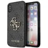 Image de Guess 4G Big Metal Logo - Étui pour iPhone X (szary) (Apple iPhone X, Apple iPhone XS), Coque pour téléphone portable, Argent, Gris