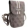 Image de Guess, Femmes, Sac à main, PU 4G Printed Stripes Sac pour téléphone - marron, Marron