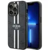 Image de Guess GUHMP14LP4RPSK iPhone 14 Pro 6.1" czarny/black hardcase 4G Printed Stripes MagSafe (Apple iPhone 14 Pro), Coque pour téléphone portable, Noir