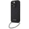 Image de Coque pour iPhone 14 Pro - Chaîne monogramme Saffiano Karl Lagerfeld (KLHCP14LSACKLHPK) - Noir