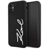 Image de Karl Lagerfeld KLHCN61SKSVGK iPhone 11 / Xr 6.1" czarny/black Hardcase Silicone Signature (Apple iPhone 11, Apple iPhone XR), Coque pour téléphone portable, Noir