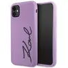 Image de Karl Lagerfeld KLHCN61SKSVGU iPhone 11 / Xr 6.1" étui rigide en silicone pourpre/pourpre Signature (Apple iPhone 11, Apple iPhone XR), Coque pour téléphone portable, Violet
