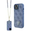 Image de Guess GUHCP15SP4TDSCPB iPhone 15 6.1" niebieski/blue hardcase Crossbody 4G Metal Logo (Apple iPhone 13, Apple iPhone 14, Apple iPhone 15), Coque pour téléphone portable, Bleu
