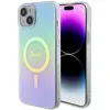 Image de Guess GUHMP15MHITSQ iPhone 15 Plus 6.7" turkusowy/turquoise hardcase IML Iridescent MagSafe (Apple iPhone 14 Plus, Apple iPhone 15 Plus), Coque pour téléphone portable, Turquoise, Bleu