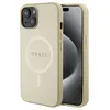 Image de Coque pour iPhone 15 Plus / iPhone 14 Plus - Guess Saffiano MagSafe (GUHMP15MPSAHMCB) - Or