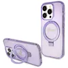 Image de Coque pour iPhone 15 Pro - Guess Ring Stand Script Glitter MagSafe (GUHMP15LHRSGSU) - Violet
