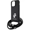 Image de Karl Lagerfeld KLHCP14XSAKCPSK iPhone 14 Pro Max 6.7" étui rigide czarny/black Crossbody Saffiano Metal (Apple iPhone 14 Pro Max), Coque pour téléphone portable, Noir
