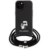 Image de Karl Lagerfeld KLHCP15MSAKCPSK iPhone 15 Plus 6.7" étui rigide czarny/black Crossbody Saffiano Metal Pi (Apple iPhone 15 Plus), Coque pour téléphone portable, Noir