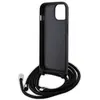 Image de Karl Lagerfeld KLHCP15SSASKNPSK iPhone 15 6.1" étui rigide czarny/black Crossbody Saffiano Monogram Met (Apple iPhone 13, Apple iPhone 14, Apple iPhone 15), Coque pour téléphone portable, Noir