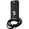 Image de Karl Lagerfeld KLHCP15LSASKNPSK iPhone 15 Pro 6.1" étui rigide czarny/black Crossbody Saffiano Monogram (Apple iPhone 15 Pro), Coque pour téléphone portable, Noir