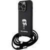 Image de Karl Lagerfeld KLHCP15XSASKNPSK iPhone 15 Pro Max 6.7" étui rigide czarny/black Crossbody Saffiano Mono (Apple iPhone 15 Pro Max), Coque pour téléphone portable, Noir
