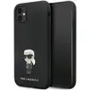 Image de Karl Lagerfeld KLHCN61SMHKNPK iPhone 11 / Xr 6.1" czarny/black Silicone Ikonik Metal Pin (Apple iPhone 11, Apple iPhone XR), Coque pour téléphone portable, Noir