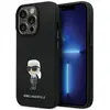 Image de Karl Lagerfeld KLHCP14LSMHKNPK iPhone 14 Pro 6.1" czarny/black Silicone Ikonik Metal Pin (Apple iPhone 14 Pro), Coque pour téléphone portable, Noir