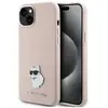 Image de Karl Lagerfeld KLHCP15MSMHCNPP iPhone 15 Plus 6.7" ró owy/pink Silicone Choupette Metal Pin (Apple iPhone 15 Plus), Coque pour téléphone portable, Pink