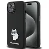 Image de Karl Lagerfeld KLHCP15MSMHCNPK iPhone 15 Plus 6.7" czarny/black Silicone Choupette Metal Pin (Apple iPhone 15 Plus), Coque pour téléphone portable, Noir