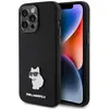 Image de Karl Lagerfeld KLHCP15XSMHCNPK iPhone 15 Pro Max 6.7" czarny/black Silicone Choupette Metal Pin (Apple iPhone 15 Pro Max), Coque pour téléphone portable, Noir