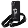 Image de Coque pour iPhone 15 / iPhone 14 / iPhone 13 - Karl Lagerfeld Silicone Bandoulière (KLHCP15SSCBSBSKKNK) - Ikonik