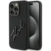 Image de Karl Lagerfeld KLHCP15LSKSBMCK iPhone 15 Pro 6.1" czarny/black hardcase Silicone Karl Script (Apple iPhone 15 Pro), Coque pour téléphone portable, Noir