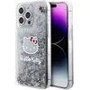 Image de Hello Kitty HKHCP15LLIKHET iPhone 15 Pro 6.1" srebrny/argent hardcase Liquid Glitter Charms Kitty He (Apple iPhone 15 Pro), Coque pour téléphone portable, Transparent, Argent
